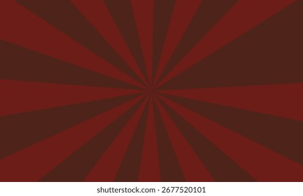Abstract red sunburst background with rays and vintage retro design pattern
