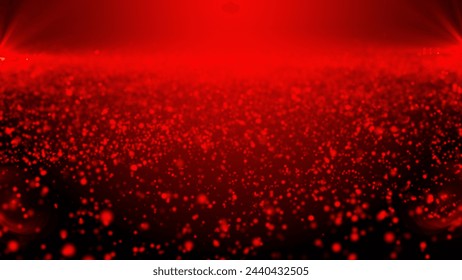 abstract red technology particles wave digital background
