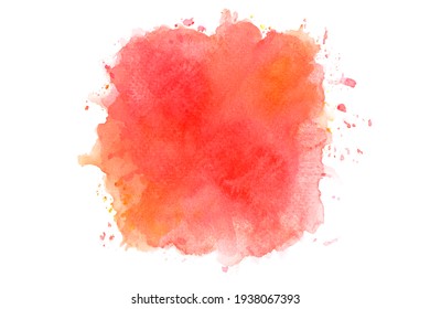 Abstract Red Watercolor Paint On Paper Texture