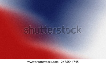 Abstract red, white, and blue gradient background with a grainy texture. Modern, patriotic, and minimalist design for wallpaper, banners, or presentations.