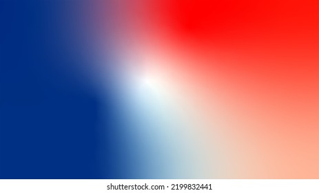 Abstract Red White Blue Tricolor Flag Gradient Background