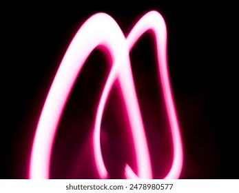 Abstract red and white light background made from light painting photos