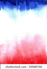 Abstract red  blue watercolor background