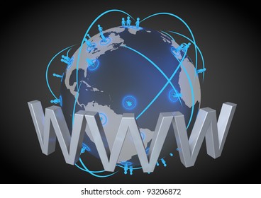 abstract render of a global social network