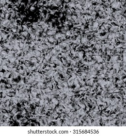 Abstract rendered iceflower pattern - seamless black-white background