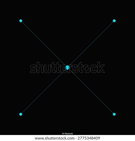 Abstract representation of AI network nodes connected with glowing lines
