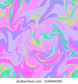 Abstract Retro 70s Trippy Wavy Swirl Colorful Pattern