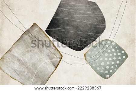 Abstract retro stone color block geometric art pattern, gray background, can be used for posters, covers, cards, art walls, etc