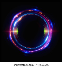 Abstract Ring Background Luminous Swirling Backdrop Stock Illustration ...