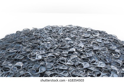 Abstract ring pull isolated on a white background , hi resolution image , 3d rendering , 3d illustration