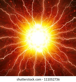 Abstract Science Background - Big Exploding In Universe, Big Bang Theory