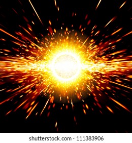 Abstract Science Background - Big Exploding In Space, Big Bang Theory