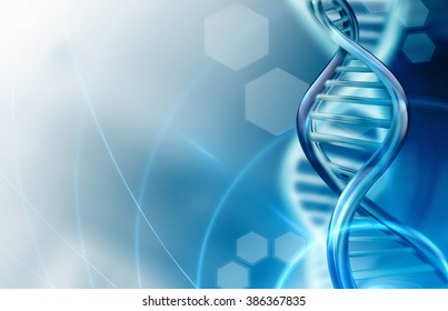 Abstract Science Background With DNA Strands