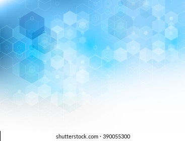 Abstract Science Background. Hexagon Geometric Design. 