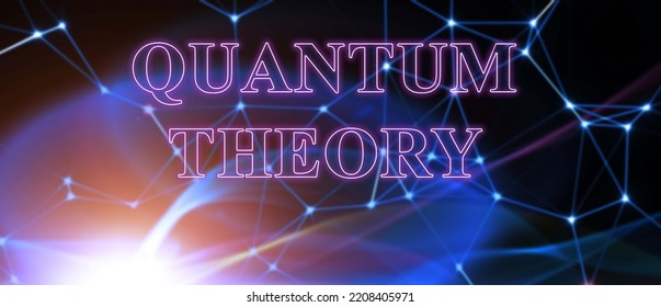 Abstract Science And Technology Background Text Quantum Theory