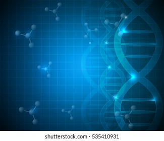 Abstract scientific DNA and molecule background design