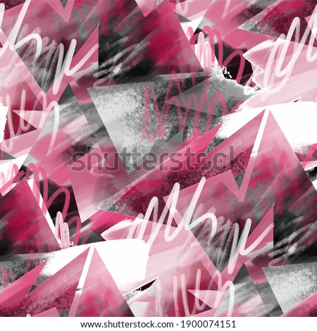 Abstract seamless backdrop with chaotic digital geometry elements