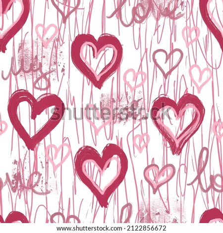 abstract seamless background pattern colorful fabric design print wrapping paper digital illustration illustration pink texture with hearts 