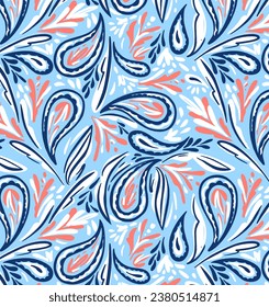 Abstract seamless background. Vector illustration. paisley pattern