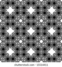 Abstract seamless black and white pattern ( vector in portfolio)