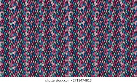 Abstract seamless geometric pattern background with hexagonal shapes and curved lines - Powered by Shutterstock - Get 15% off with code: PIKWIZARD15
