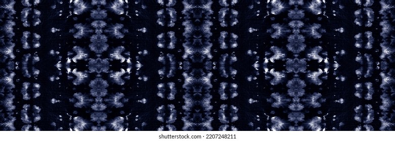 Abstract Seamless Line. Geo Wallpaper Tye Die Drip. Art Abstract Print. Old Water Stain. Grungy Bohemian Rough Concept. Rustic Dark Abstract Canvas. Wash Colour Stripe. Blue Ink Splatter Pattern.