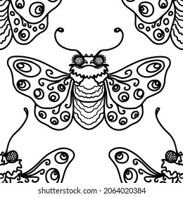 abstract seamless oriental background pattern colorful fabric design print wrapping paper digital illustration template texture with butterfly 