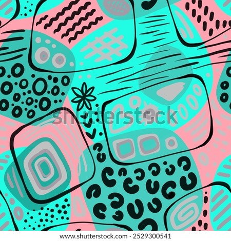 abstract seamless pattern background fabric fashion design print wrapping paper digital illustration art texture textile wallpaper colorful apparel image with repeat graphic elements 