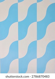 Abstract seamless pattern background texture featuring light blue and white curve wave shapes creating calming and soothing visual rhythm for decorative minimalist graphic wallpaper art design