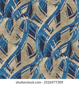 Abstract seamless pattern with  drawing in doodle style. Digital illustration.