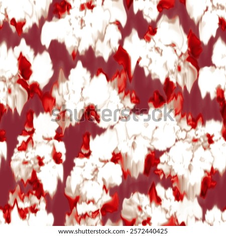 Abstract seamless pattern with flowing red and white elements, creating a dynamic and artistic design. Perfect for modern textiles, wallpapers, or creative projects with a bold statement.