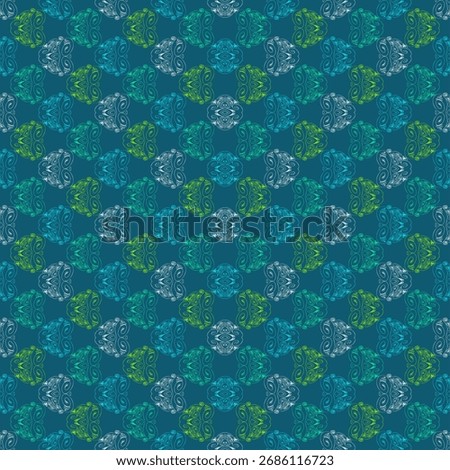 Abstract seamless pattern with handdrawn twisted lines, unusual background with tracery of multiple repeating elements, bitmap, jpg