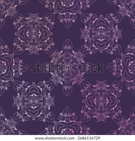 Abstract seamless pattern with handdrawn twisted lines, unusual background with tracery of multiple repeating elements, bitmap, jpg