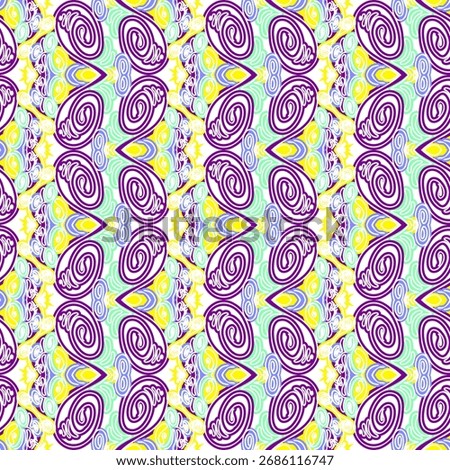 Abstract seamless pattern with handdrawn twisted lines, unusual background with tracery of multiple repeating elements, bitmap, jpg