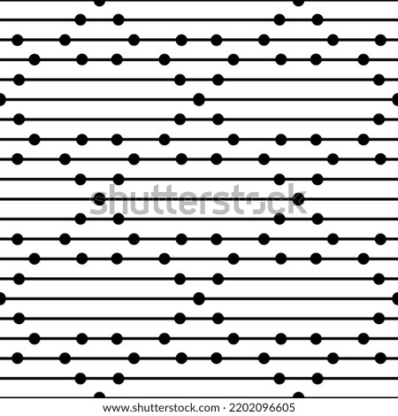Abstract of seamless pattern with stripes and checkered polka dots. Black and white.Seamless polka dot pattern.Repeat circle shapes background with black and white elements.Trendy fashion print design