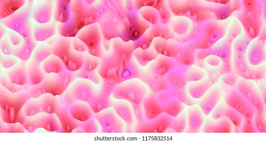 Abstract seamless texture of smooth waxy spikes like melted wax or coral or organic surface like skin or pores. Silicone hills with caves and craters. Horizontal pattern as hero-header or background - Shutterstock ID 1175832514
