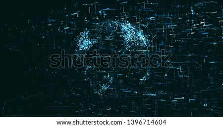 Abstract shape background. 3D rendering