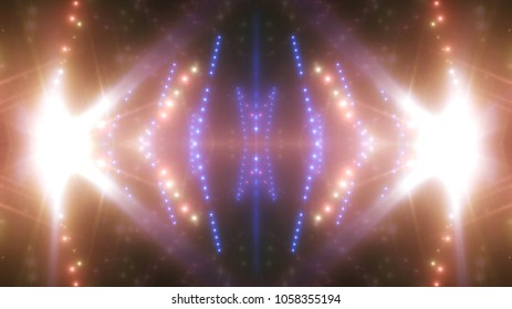 abstract shiny colored background with beams and stars. illustration digital.