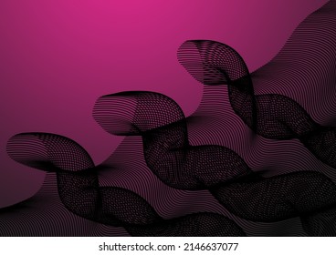 Abstract Signal Wave Curve On Background. Graphic Image Backdrop.