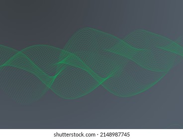 Abstract Signal Wave Curve On Background. Graphic Image Backdrop.