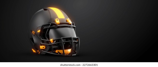 Abstract silhouette of a american football player man in action isolated black background. - Powered by Shutterstock