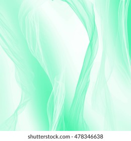 Abstract Silk Texture - Irregular Mint Green Pattern