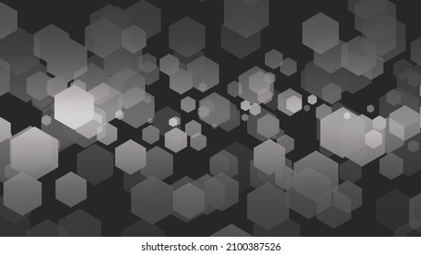 Abstract silver hexagon pattern background