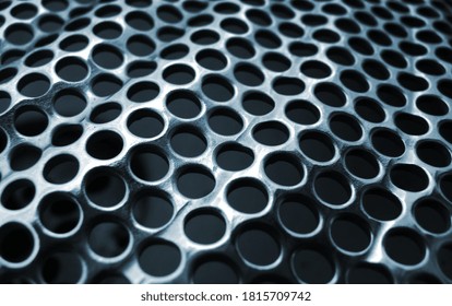 Abstract Silver Metal Background 3D Rendering. Silver Texture Of Circular Notches Close Up. Luxury Metallic Wallpaper. Abstract Brushed Metal Conceptual Background. Silver Metallic Stainless Steel.