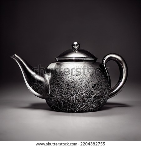 Similar – Tea set on dark background