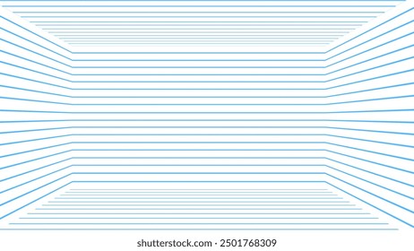 Abstract simple white background with thin blue stripes. White and blue Room lines pattern background.