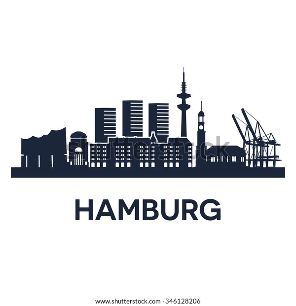 Abstract Skyline City Hamburg Stock Illustration 346128206