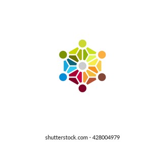Abstract social media network biotechnology molecule atom dna logo design template. Medicine, science, technology, laboratory, logotype. Team work logistic structure icon