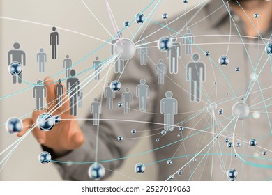 abstract social network scheme, which contains business people