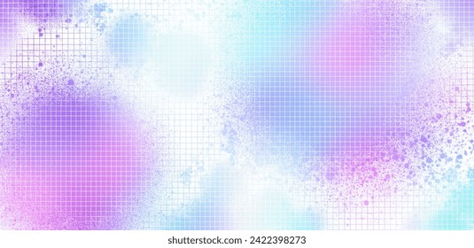 Abstract soft blue and purple colored watercolor spray paint burst illustration background isolated on grid horizontal ratio template for social media post, website wallpaper, card prints backdrop. - Powered by Shutterstock